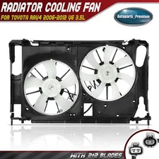 Dual Radiator Cooling Fan Assembly for Toyota RAV4 2006-2012 3.5L Built in Japan