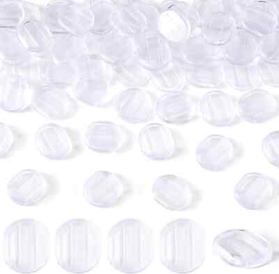 60Pcs Earring Cushions Pads, Silicone Clip-On Earring Backs, Clear Comfort Earri
