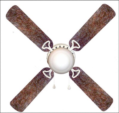 Western Chic Brown Leather Ceiling Fan W Light Kit Or Blades Only