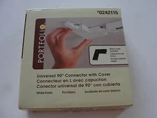Portfolio Track Lighting Universal 90° Connector w/ Cover #0242115  **NEW**