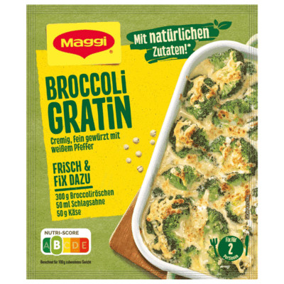 Maggi Fix für Broccoli Gratin Auflauf cremig fein gewürzt 40g