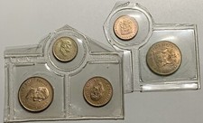 Lot Of 5 1974 & 1976 South Africa Copper Coin UNC Toned