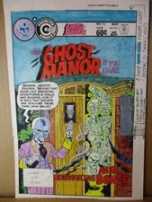 Ghost Manor 73 COVER ART Pat Boyette Mr. Bones Charlton `84 ORIGINAL COLOR GUIDE