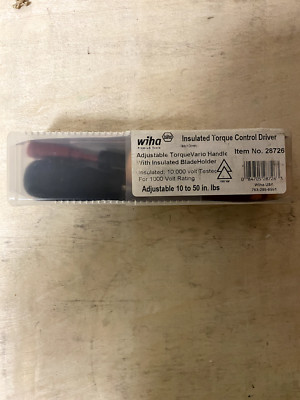 Wiha 28726 Insulated Adjustable Torque Control Driver Torque Vario-S Handle