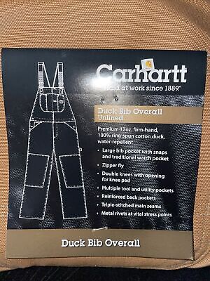 Carhartt® Duck Bib Overalls - Carhartt Brown 38x34
