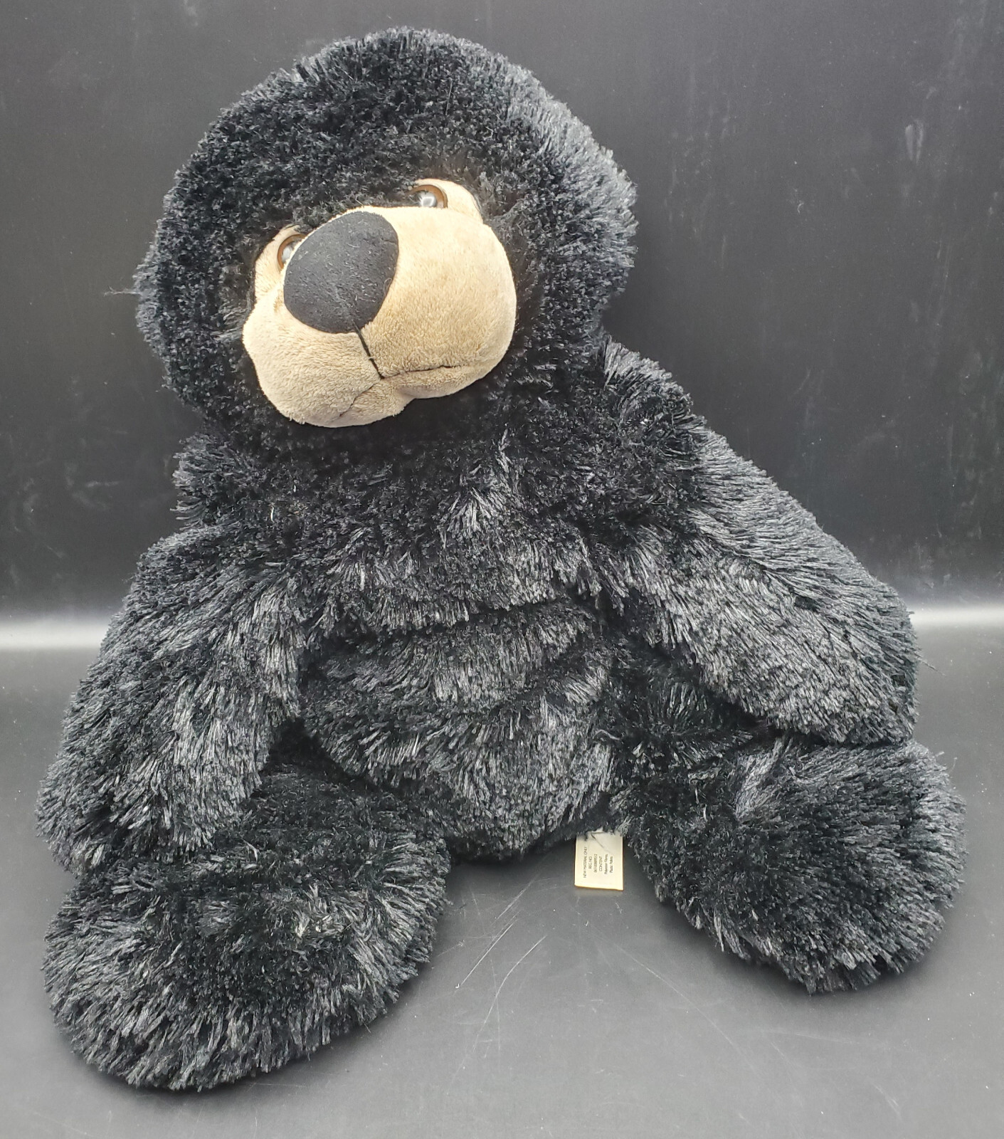 Black Bear Plush Stuffed Animal Toy for Kids Cuddly Adventure