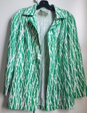 Vintage 70s TWIG DIANE VON FURSTENBERG DVF White Abstract Blazer Jacket 80s