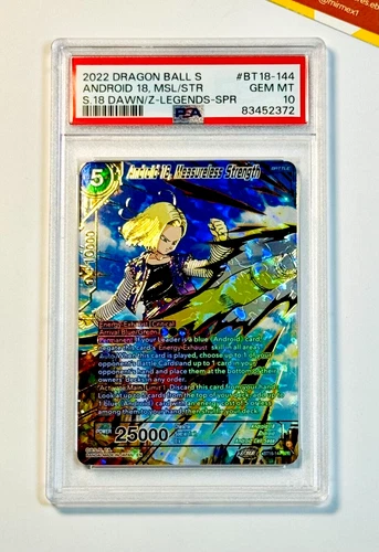 Dragon Ball S PSA 10 Android 18 #BT18 144 Dawn Z Legends 2022 Japanese