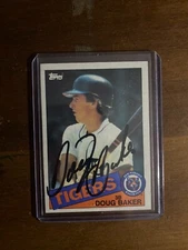 1985 Topps Doug Baker Autographed Card Detroit Tigers No COA