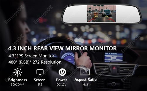 Tailgate Handle Backup Camera for Toyota Tundra 2007-2013 +4.3" Mirror Monitor - Picture 10 of 18