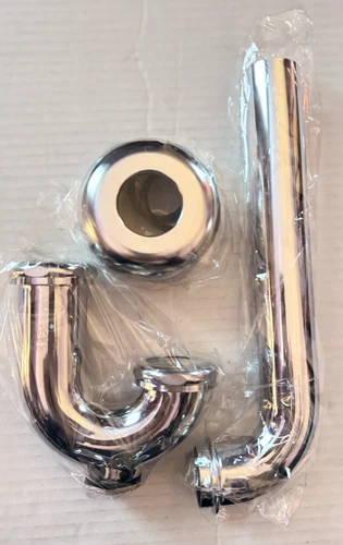 "Lot of 5"  PROFLO  PFPTB400 1-1/4" Chrome Semi Cast P Trap with Cleanout - Picture 2 of 3