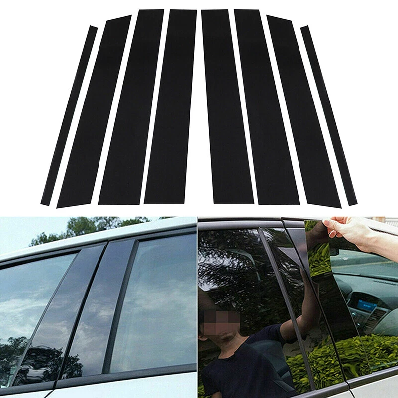 Pillar Posts Window Door Trim Cover Fit Lincoln MKX/Ford Edge 07-14 Gloss Black — 第 2/4 张图片