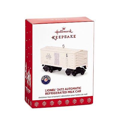 2017 Hallmark LIONEL 3472 Automatic Refrigerated Milk Car Train Ornament