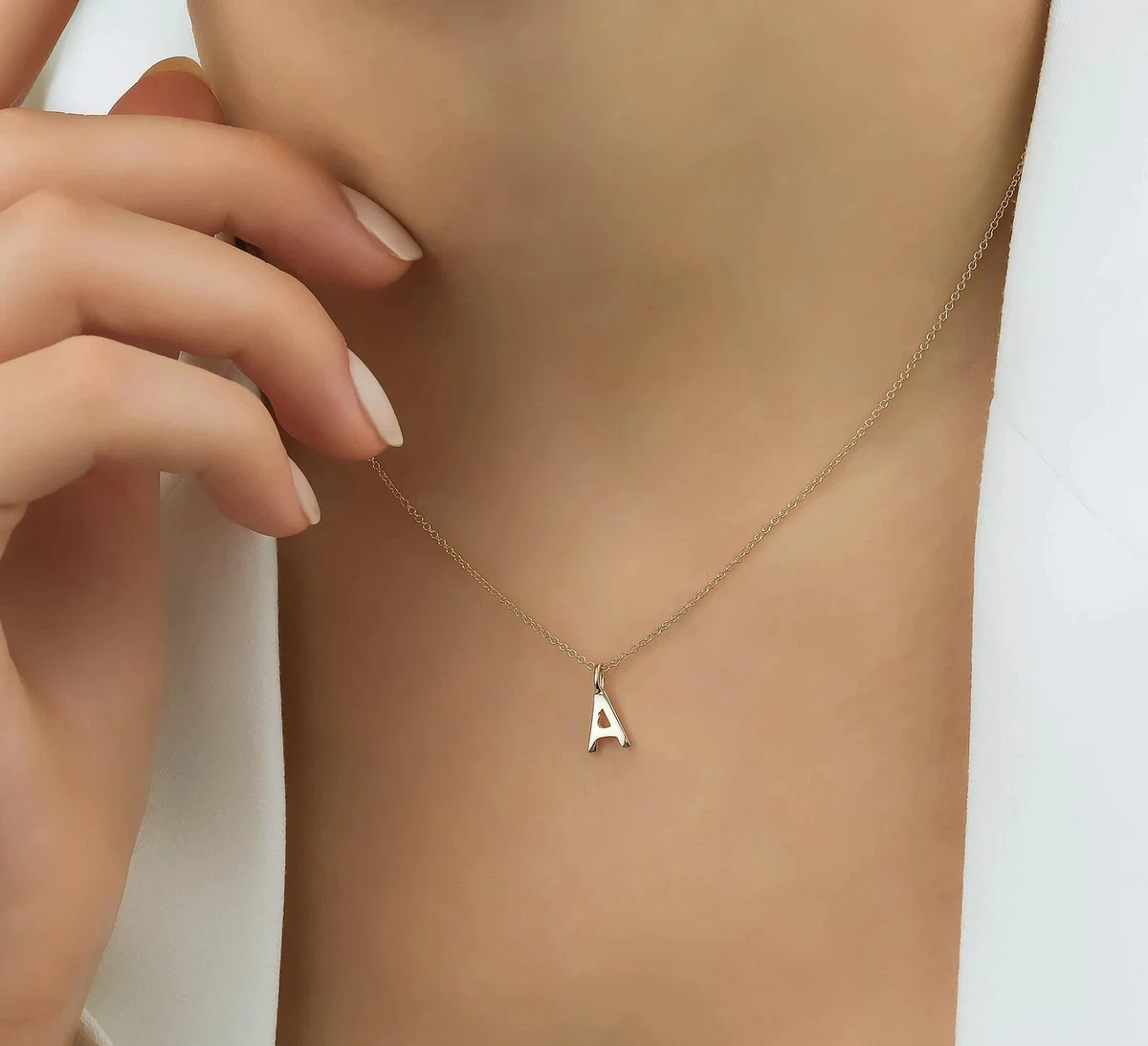 Diamond Enamel Initial Necklace – Andrea Fohrman