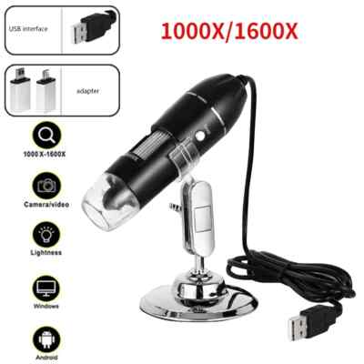 Digital Microscope 1600X 3in1 Type-C USB Portable Soldering LED Magnifier Repair
