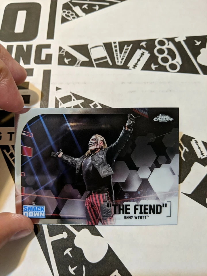 #15 THE FIEND BRAY WYATT 2020 Topps Chrome WWE REFRACTOR hot card - Image 2 of 3