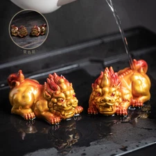 Color Change Tea Pet Mascot Wealth Bring House Warming Gift Resin Ornament Small