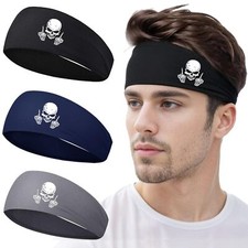 3pcs Headbands for Men Sports Sweat Bands Sweatbands for Mens Workout Running...