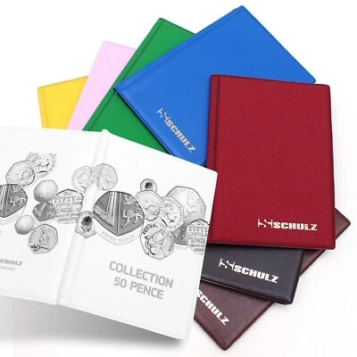 👍 Mini COIN ALBUM - 96 Coins 😎 Classic 8 Pages x12 Pockets 35x35mm SCHULZ 50p