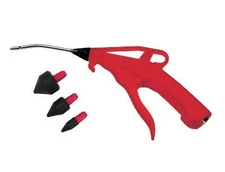 ATD 4" Pistol Grip Air Blow Gun Set with 3pc Rubber Cone Tip Attachments #8737