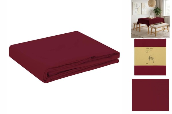 Tischdecke Rechteckig Weinrot 140X180 Cm Polyester-image