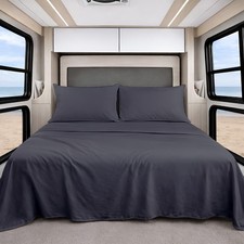 Shreem Linen 4 Piece Microfiber RV Sheet Set Camper Queen 60x80 Deep Pocket 10