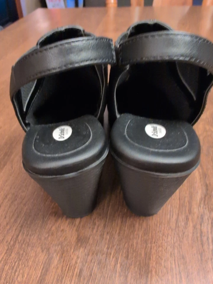 Dr. Scholl's STAR Negro Eslinga Tobillo Mula Bloque Tacón Talla 7 Comodidad  Foto 4 de 4