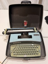 Vtg Smith Corona Coronet Super 12 Coronamatic Typewriter Blue For Repair w/ Case thumbnail