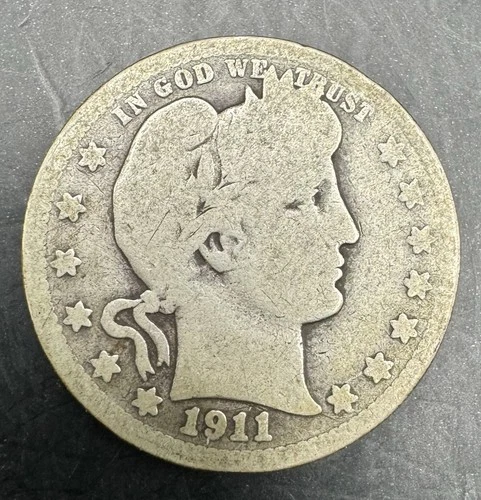 1911-D Barber Quarter - Semi-Key Date - Low Mintage - Denver Mint
