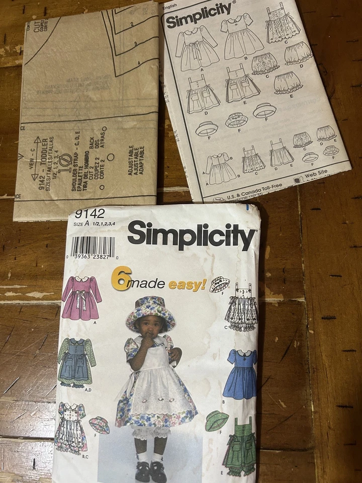 Vtg UNCUT Simplicity Sewing Pattern #9142 Size 1/2-4 Toddler - Image 2 of 4