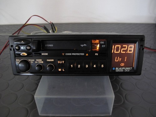 BLAUPUNKT VERONA CR31 AUTORADIO OLDTIMER AUTORADIO 90 00 CASSETTE TAPE PLAYER