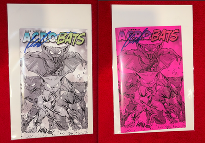 A.C.R.O.Bats signed Rob Liefeld new TMNT like 2x ashcans AcroBats