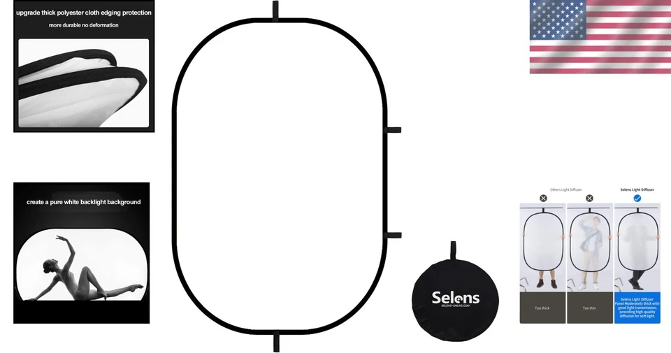 Painel de difusão de luz de náilon durável - Difusor macio 31x47 polegadas para produção de filme - Imagem 2 de 4