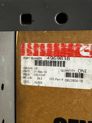 GENUINE NEW OEM CUMMINS MODULE, PARTICULATE FILTER 4969838