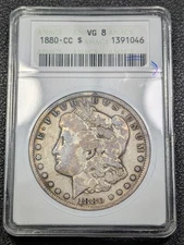1880 CC Silver Morgan Dollar ANACS VG8 Soapbox! - Ships Free!