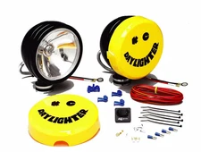 KC HiLiTES Daylighter 6" Halogen Lights Spread Beam Black Complete 2 Light Kit