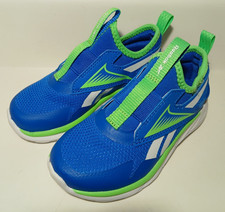 Reebok Kids' Lite Spinner Slip-On Athletic Shoes Blue Green Size US 9 EUC