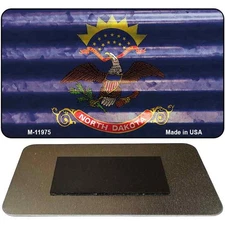 North Dakota Corrugated Flag Magnet Fridge Refrigerator Home Kitchen Decoration