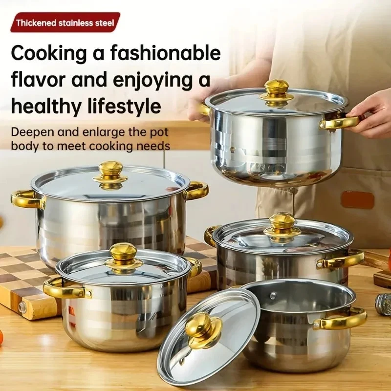 5PCS Golden Stainless Steel Cookware Set – Nonstick, Scratch & Dishwasher Safe
Opens in a new window