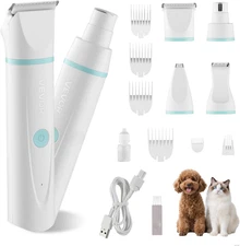 Dog Clippers for Grooming, 4 in 1 Dog Grooming Kit, Low Noise, Rechargeable Pet 