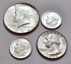 1964 Silver Lot • 1 Half • 1 Quarter‑D • 2 Dimes‑P • 90% Silver • X148