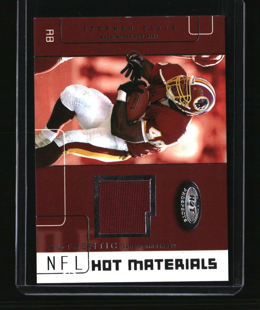 2002 Fleer Hot Prospects #HM-SD Stephen Davis Hot Materials