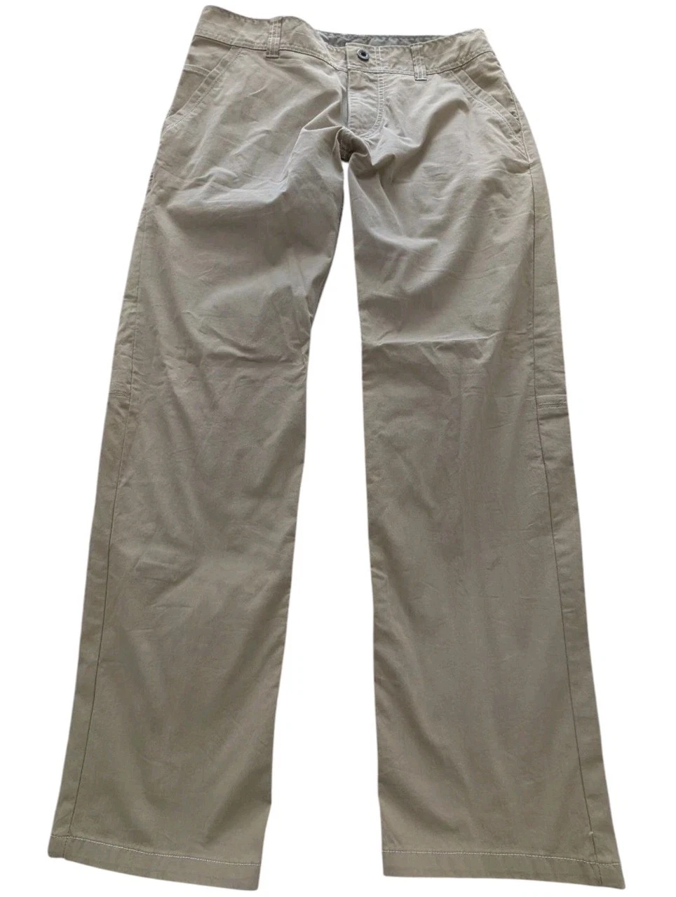Kuhl Slax Cargo Pants Mens 30x30 Beige Cotton Nylon Hiking Tape Has 32" Waist
