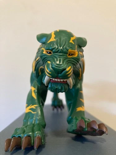 Vintage 1980's Motu Battle Cat Green Tiger He-Man Masters of the Universe Toy