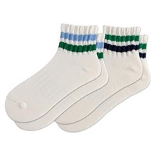 Novelty Socks For Women - One Size Striped Ankle Cushioned Socks-2pack-a