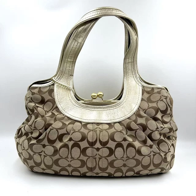 11.03 020 Coach Ergo Pleated Frame Satchel Hand Bag