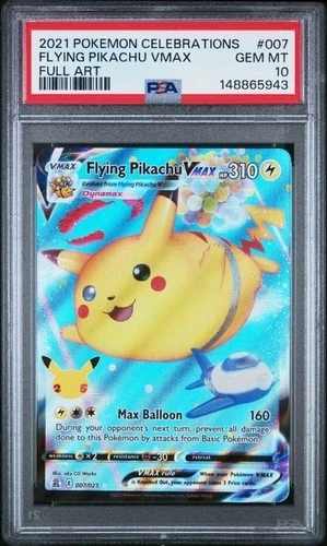 FLYING PIKACHU VMAX 007/025 PSA 10 2021 Pokemon Full Art Celebrations GEM MINT