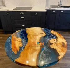 Blue Ocean Epoxy Resin Table Top Loved Ones Gifts Kitchen Decor Table Home Top 