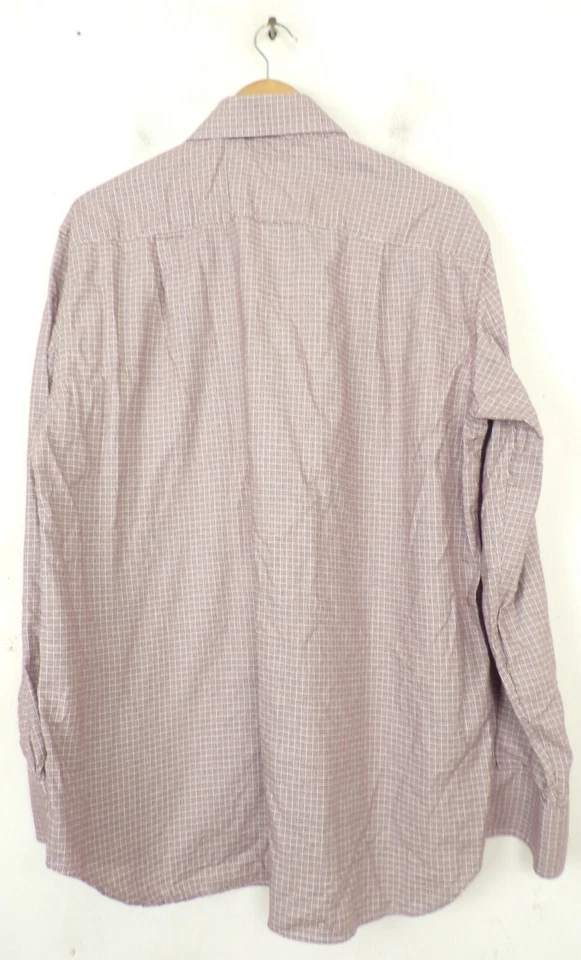 GIANFRANCO FERRE STUDIO Hombres 17 43 Blanco y Rojo Oscuro Estampado Camisa de Vestir Botón Foto 4 de 4