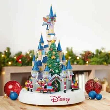 DISNEY ANIMATED CASTLE W/ LIGHTS AND MUSIC 1487705 *NEW IN OPEN BOX